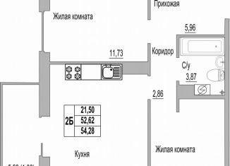 Продажа двухкомнатной квартиры, 55.8 м2, Псковская область, Линейная улица, 85