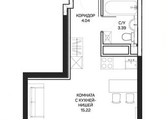 Квартира на продажу студия, 22.7 м2, Москва, улица Корнейчука, 27, метро Медведково