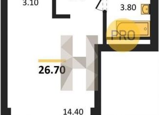 Продажа квартиры студии, 26.7 м2, Новосибирск, Кировский район, улица Зорге, 277