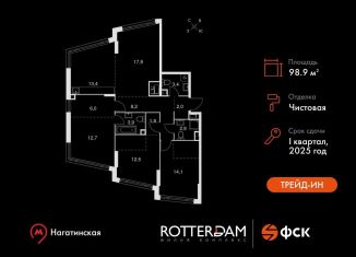 Продается 4-ком. квартира, 98.9 м2, Москва, Варшавское шоссе, 37Ак3