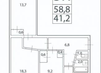 Продаю 3-ком. квартиру, 59 м2, Новосибирск, улица Немировича-Данченко, 139/1