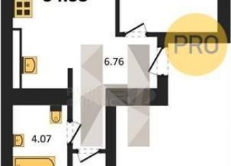 2-комнатная квартира на продажу, 55.8 м2, Калининград, улица Героя России Катериничева, 9к2