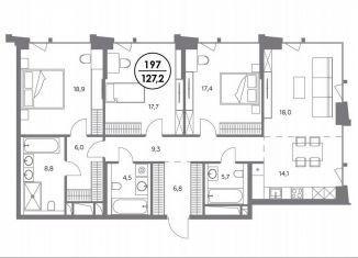 Продается 3-ком. квартира, 127.3 м2, Москва, метро Серпуховская, Шлюзовая набережная, 2/1с1