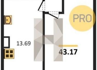 Продажа 1-ком. квартиры, 43.2 м2, Ростов-на-Дону, улица Ларина, 45с11