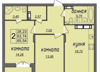 Продается 2-комнатная квартира, 65.4 м2, Владимирская область, Колхозная улица, 24