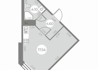 Продается квартира студия, 26 м2, Санкт-Петербург, ЖК Огни Залива, улица Маршала Захарова, 8