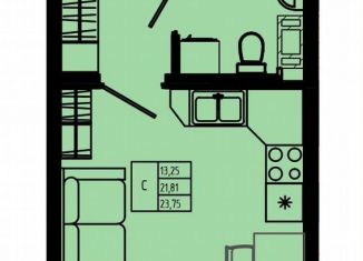 Квартира на продажу студия, 23.8 м2, Коммунар, Железнодорожная улица, 41к2