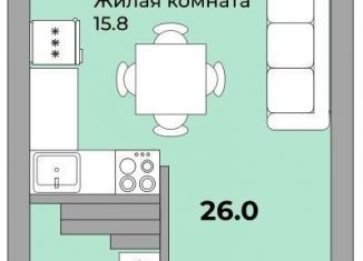 Продается квартира студия, 26 м2, Екатеринбург, метро Проспект Космонавтов, Черниговский переулок, 20