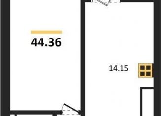 1-ком. квартира на продажу, 44.4 м2, поселок Васильково