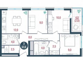 Продается 3-ком. квартира, 63 м2, Москва, метро Кантемировская, Кавказский бульвар, 51