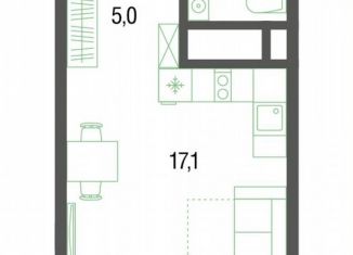 Продам квартиру студию, 28.1 м2, Котельники, микрорайон Новые Котельники, 22