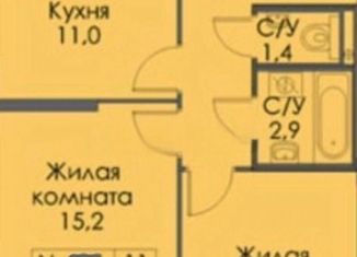 2-ком. квартира в аренду, 51 м2, Москва, Озёрная улица, 44, метро Озёрная