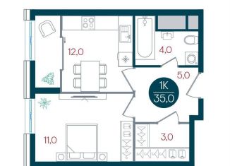 Продам 1-ком. квартиру, 35 м2, Москва, метро Кантемировская