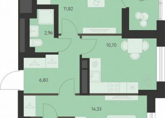 Продаю 2-ком. квартиру, 52.2 м2, Екатеринбург