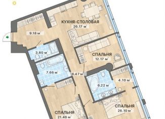 3-комнатная квартира на продажу, 123.3 м2, Екатеринбург, метро Динамо, улица Маршала Жукова, 16