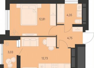 Однокомнатная квартира на продажу, 36 м2, Екатеринбург, метро Чкаловская