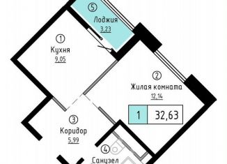 Продам однокомнатную квартиру, 32.6 м2, Хабаровский край