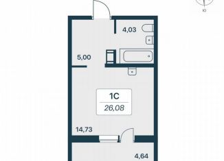 Продается квартира студия, 26.1 м2, городской посёлок Янино-1, Цветной бульвар, 10к2