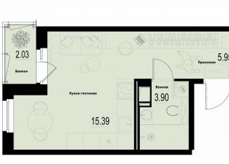 Продается квартира студия, 26.3 м2, Мурино