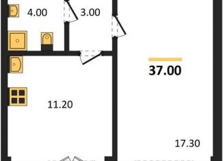 Продам 1-комнатную квартиру, 37 м2, Воронеж, Цимлянская улица, 10Г, Левобережный район