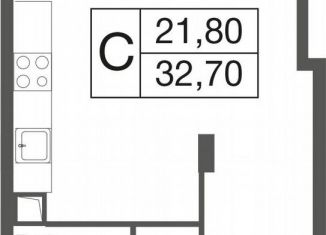 Продаю квартиру студию, 32.7 м2, Апрелевка, Пролетарский тупик, 1