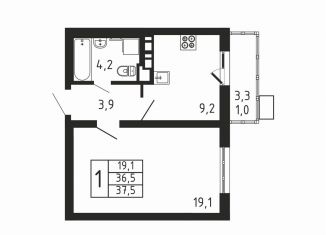 Продаю однокомнатную квартиру, 37.5 м2, деревня Пирогово, ЖК Пироговская Ривьера