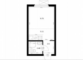 Продается квартира студия, 19.9 м2, Москва, метро Лесопарковая, жилой комплекс Ютаново, 5