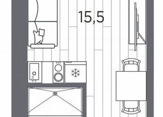 Квартира на продажу студия, 19.3 м2, Санкт-Петербург, проспект Стачек, 62Б, метро Автово