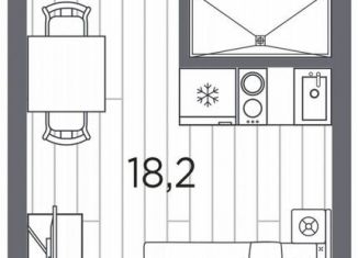 Продается квартира студия, 22 м2, Санкт-Петербург, проспект Стачек, 62Б, метро Автово