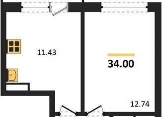 Продается однокомнатная квартира, 34 м2, Воронеж, Московский проспект, 66