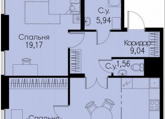 2-комнатная квартира на продажу, 66.6 м2, Санкт-Петербург, Московский район, Благодатная улица, 50