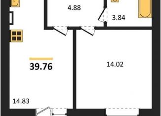 Продажа 1-ком. квартиры, 39.8 м2, село Александровка