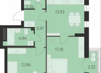 Продам 2-комнатную квартиру, 57.6 м2, Екатеринбург, метро Чкаловская, улица Академика Ландау, 43