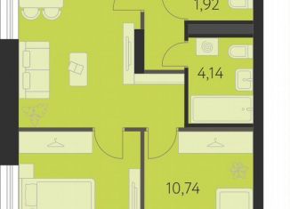 Продажа 2-ком. квартиры, 56.9 м2, Екатеринбург, метро Чкаловская, улица Академика Ландау, 43