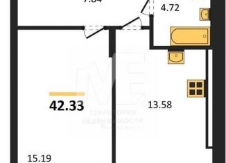 Продаю 1-комнатную квартиру, 42.3 м2, поселок Малое Исаково