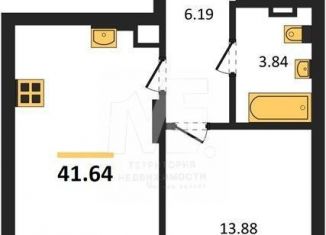 Продам однокомнатную квартиру, 41.6 м2, Калининград, Батальная улица, 65Б, Московский район