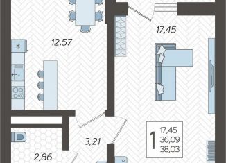 Продаю однокомнатную квартиру, 38 м2, Сочи, Ясногорская улица, 16/2к3