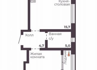 Продажа 1-ком. квартиры, 36 м2, Челябинск