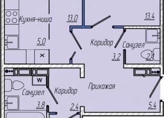 Двухкомнатная квартира на продажу, 67.5 м2, Кемерово, Притомский проспект, 30А, Центральный район