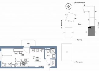 Продаю 1-комнатную квартиру, 31.6 м2, Екатеринбург, Ленинский район