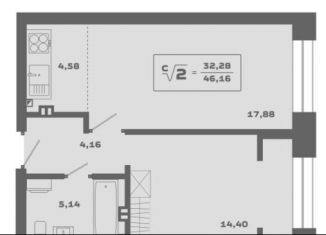 Продаю 2-комнатную квартиру, 46.1 м2, Новосибирск, Заельцовский район, Красногорская улица