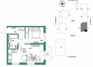 Продаю 2-ком. квартиру, 40.7 м2, Свердловская область