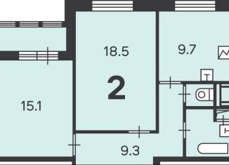 2-комнатная квартира на продажу, 57.5 м2, Москва, улица Вилиса Лациса, 38к1, метро Планерная