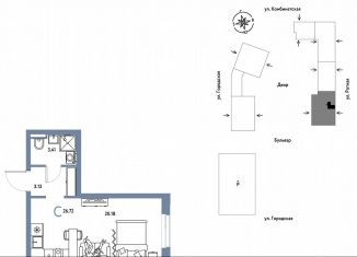 Продается 1-комнатная квартира, 26.7 м2, Екатеринбург, Ленинский район