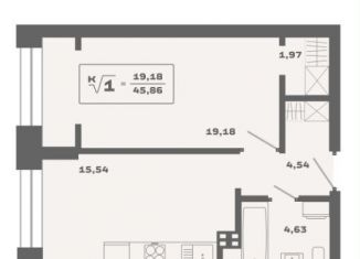 Продается 1-ком. квартира, 45.6 м2, Новосибирск, метро Заельцовская, Красногорская улица