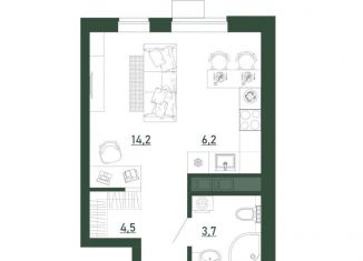 Квартира на продажу студия, 28.6 м2, Воронеж