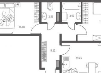 Продается 2-комнатная квартира, 66.3 м2, Липецк, улица Перова, 2Д