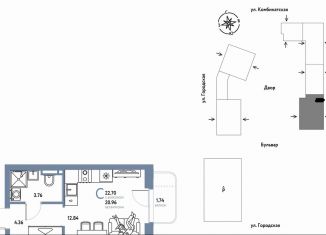 Продаю 1-ком. квартиру, 22.7 м2, Екатеринбург, Ленинский район