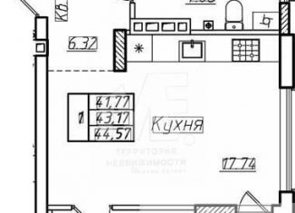 Продам 1-комнатную квартиру, 43.2 м2, Пионерский