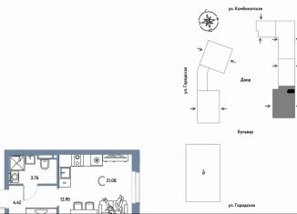 Продам 1-ком. квартиру, 21.1 м2, Екатеринбург, Ленинский район